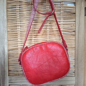Petit sac besace Anémone rouge
