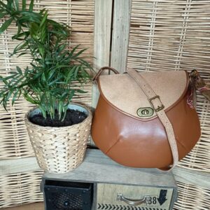 Sac besace Coquelicot marron